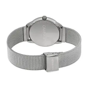 Calvin Klein Women’s Swiss Made Quartz Silver Stainless Steel White Dial 35mm Watch K3M5215X