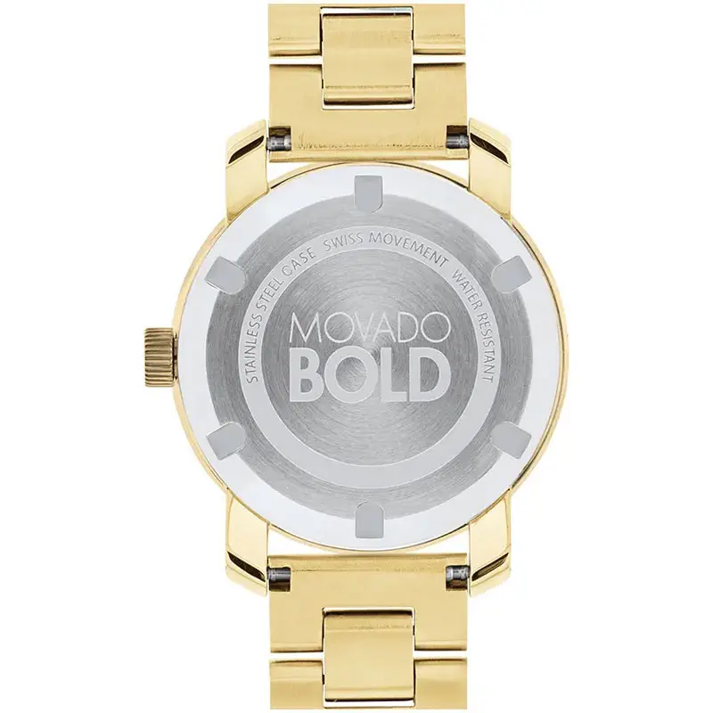 Movado Women’s Swiss Made Quartz Gold Stainless Steel Champagne Dial 36mm Watch 3600085