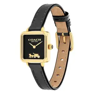 Coach Women’s Quartz Black Leather Strap Black Dial 22mm Watch 14504225