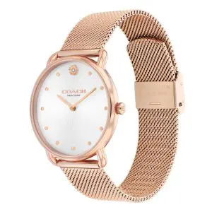 Coach Women’s Quartz Rose Gold Stainless Steel Silver Dial 36mm Watch 14504209