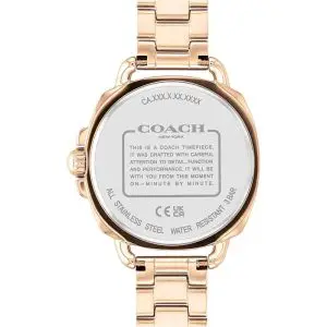 Coach Women’s Quartz Rose Gold Stainless Steel Silver Dial 34mm Watch 14504158