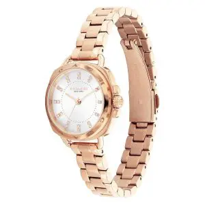 Coach Women’s Quartz Rose Gold Stainless Steel Silver Dial 28mm Watch 14504154