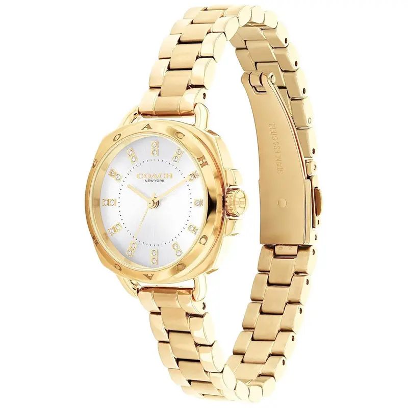 Coach Women’s Quartz Gold Stainless Steel Silver Dial 28mm Watch 14504153