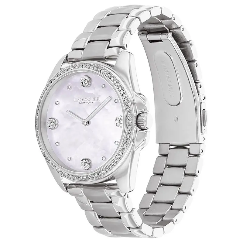Coach Women’s Quartz Silver Stainless Steel Mother Of Pearl Dial 36mm Watch 14504108