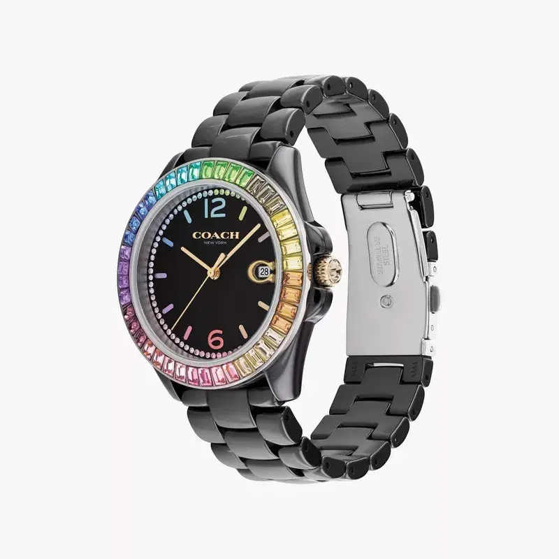 Coach Women’s Quartz Black Ceramic Chain Black Dial 38mm Watch 14504018