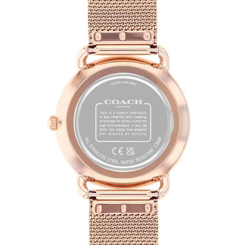 Coach Women’s Quartz Rose Gold Stainless Steel Silver Dial 36mm Watch 14504209