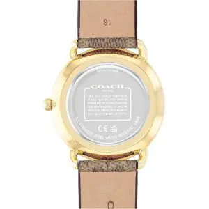 Coach Women’s Quartz Brown Leather Strap Silver Dial 36mm Watch 14504205