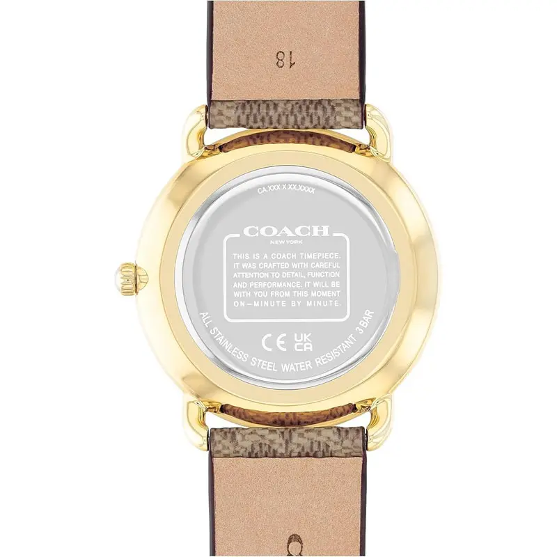 Coach Women’s Quartz Brown Leather Strap Silver Dial 36mm Watch 14504205