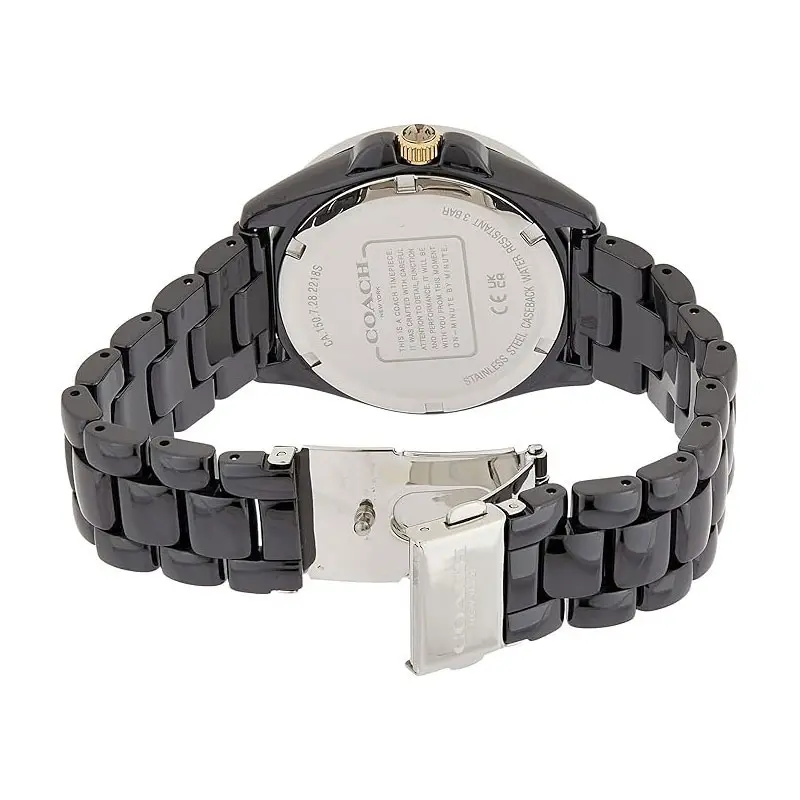 Coach Women’s Quartz Black Ceramic Chain Black Dial 38mm Watch 14504018