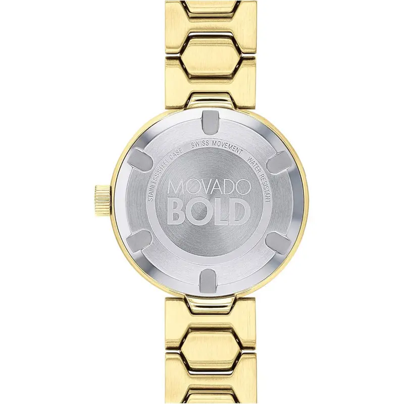 Movado Women’s Swiss Made Quartz Gold Stainless Steel Gold Dial 32mm Watch 3600492