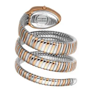 Just Cavalli Women’s Quartz Two Tone Snake Stainless Steel Silver Dial 22mm Watch JC1L224M0085