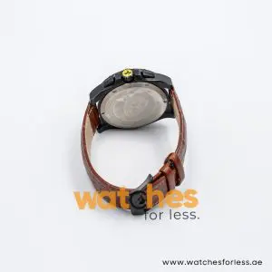 Ferrari Men’s Quartz Brown Leather Strap Black Dial 46mm Watch 830029