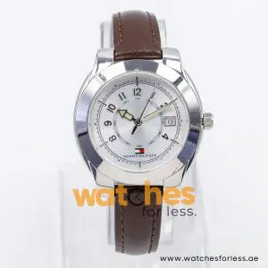 Tommy Hilfiger Women’s Quartz Dark Brown Leather Strap Silver Dial 38mm Watch 1790501