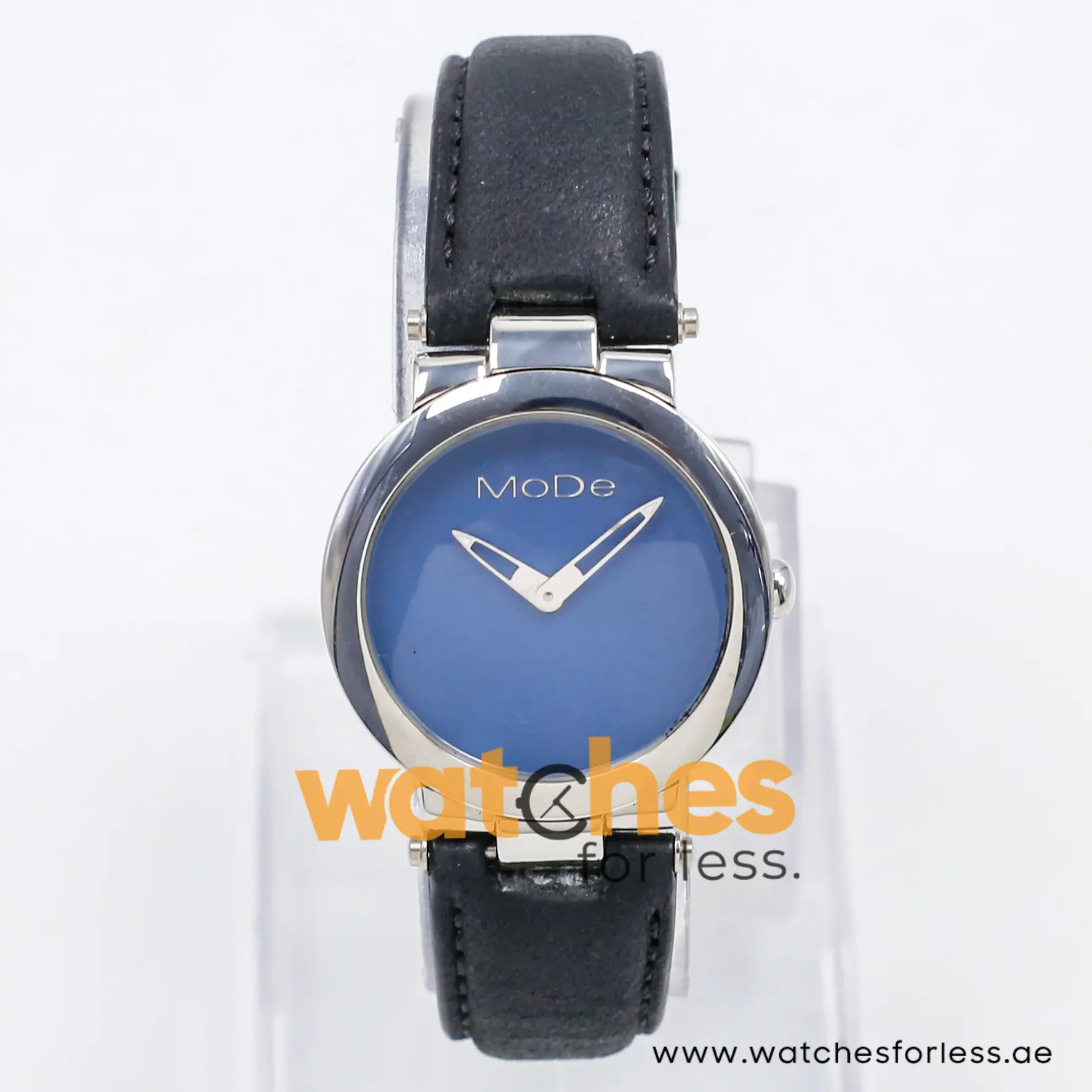 Mode Women’s Quartz Black Leather Strap Blue Dial 32mm Watch 3751156015