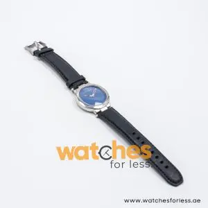 Mode Women’s Quartz Black Leather Strap Blue Dial 32mm Watch 3751156015