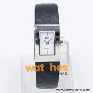 Lacoste Women’s Quartz Black Leather Strap White Dial 21mm Watch 2000657/4