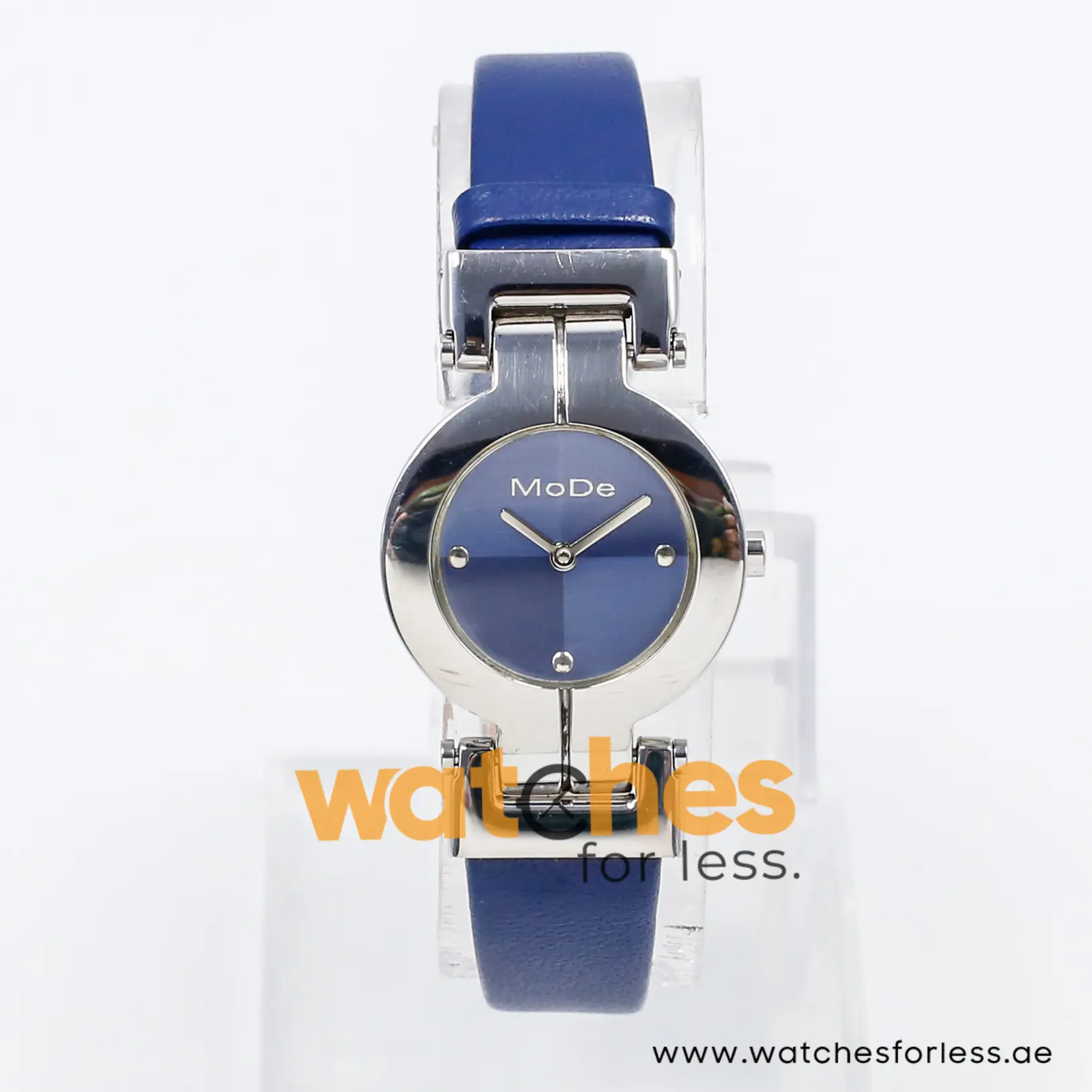 Mode Women’s Quartz Blue Leather Strap Blue Dial 27mm Watch 3751173545