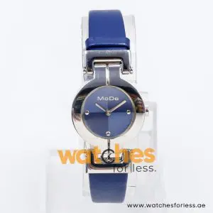 Mode Women’s Quartz Blue Leather Strap Blue Dial 27mm Watch 3751173545