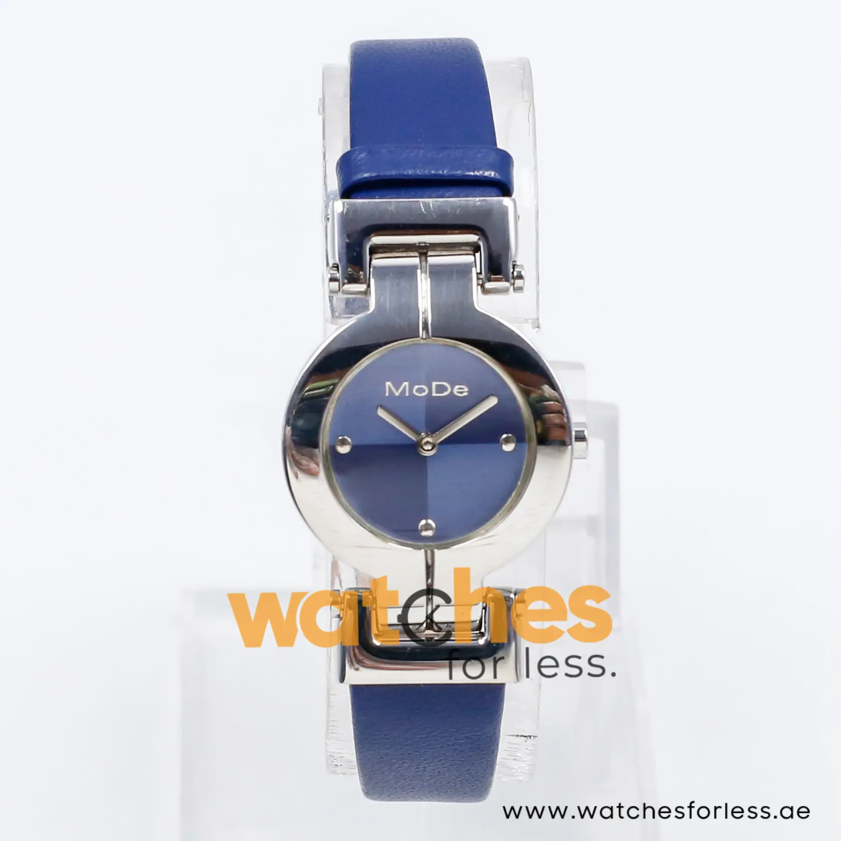 Mode Women’s Quartz Blue Leather Strap Blue Dial 27mm Watch 3751173545