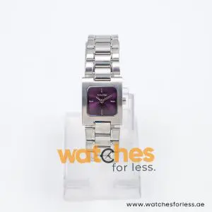 Mode Women’s Quartz Silver Stainless Steel Deep Purple Dial 23mm Watch 3753102575