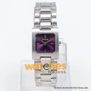 Mode Women’s Quartz Silver Stainless Steel Deep Purple Dial 23mm Watch 3753102575