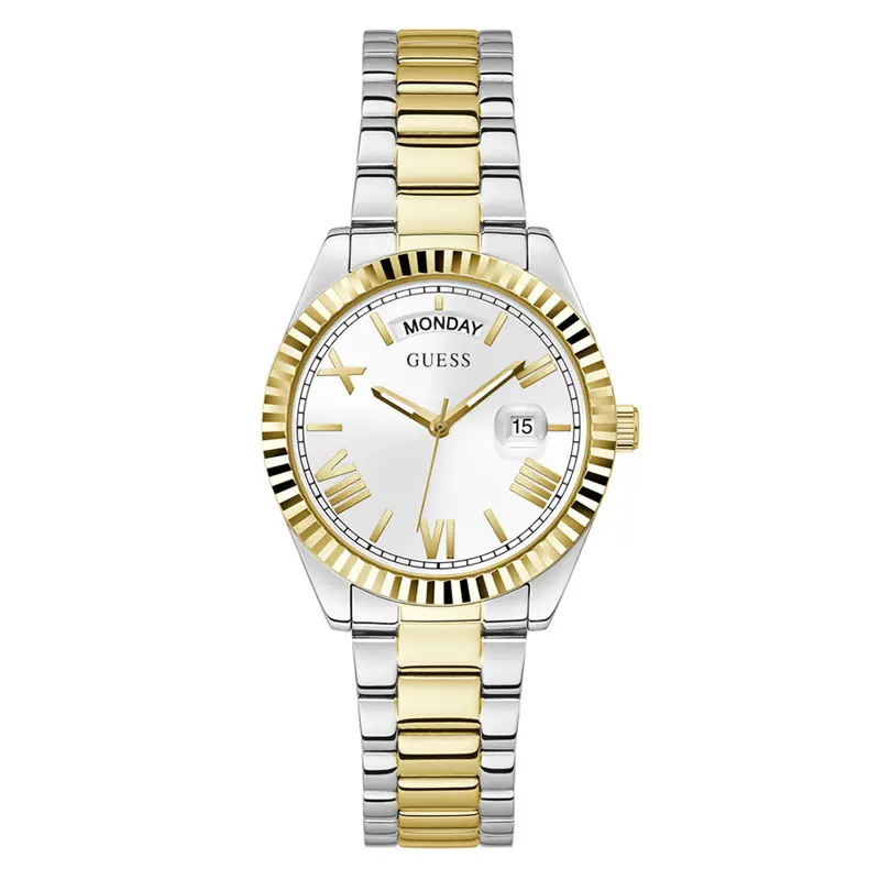 Guess Women’s Quartz Two Tone Stainless Steel White Dial 36mm Watch GW0308L6