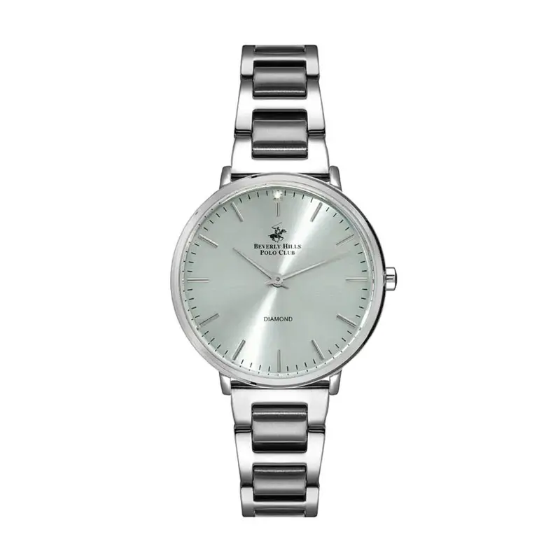 Beverly Hills Polo Club Women’s Quartz Silver Stainless Steel Sky Green Dial 35mm Watch BP3097C.360