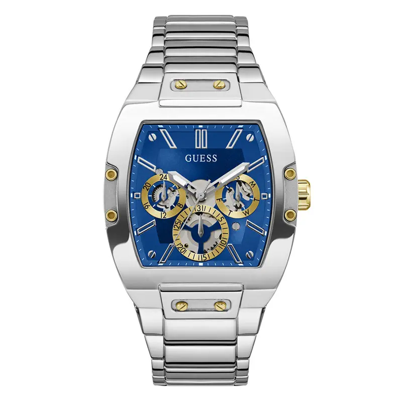 Guess Men’s Quartz Silver Stainless Steel Blue Dial 42mm Watch GW0456G5