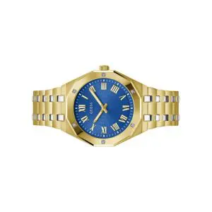 Guess Men’s Quartz Two Tone Stainless Steel Blue Dial 43mm Watch GW0575G6