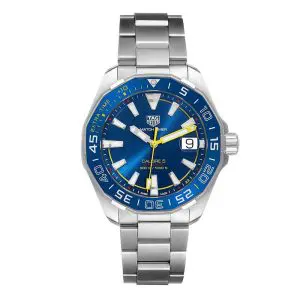 Tag Heuer Aquaracer Men’s Automatic Swiss Made Silver Stainless Steel Blue Dial 43mm Watch WAY201H.BA0927