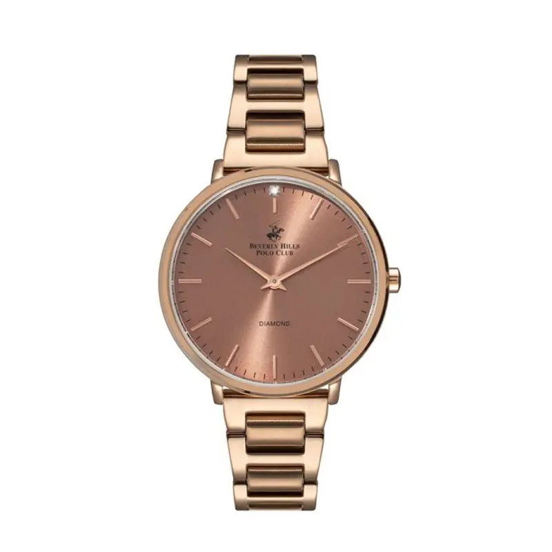 Beverly Hills Polo Club Women’s Quartz Rose Gold Stainless Steel Copper Dial 35mm Watch BP3097C.440