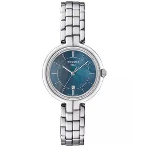 Tissot Women’s Quartz Swiss Made Silver Stainless Steel Black Mother Of Pearl Dial 30mm Watch T094.210.11.121.00