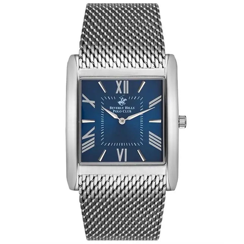 Beverly Hills Polo Club Men’s Quartz Silver Stainless Steel Blue Dial 36mm Watch BP3036X.390