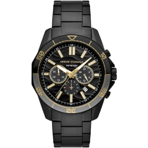 Armani Exchange Men’s Quartz Black Stainless Steel Black Dial 44mm Watch AX1963 (Without Tag)