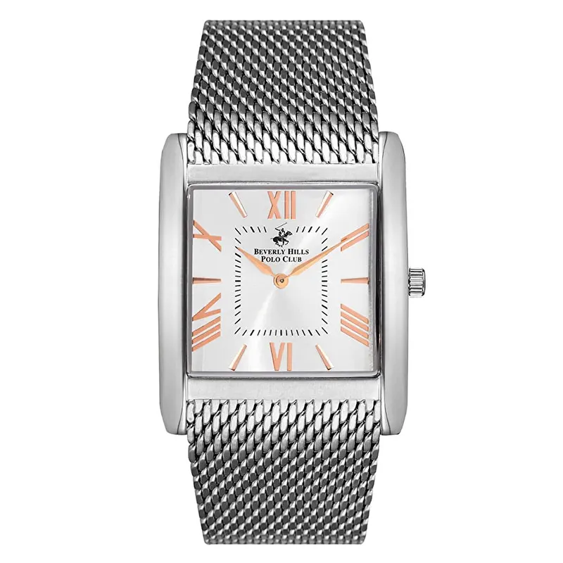 Beverly Hills Polo Club Men’s Quartz Silver Stainless Steel Silver Dial 36mm Watch BP3036X.330