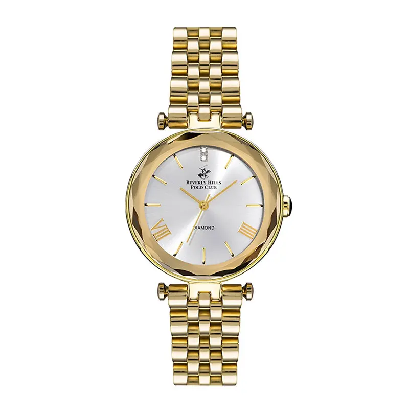 Beverly Hills Polo Club Women’s Quartz Gold Stainless Steel Grey Dial 34mm Watch BP3106X.130