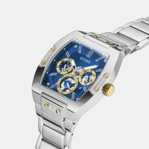 Guess Men’s Quartz Silver Stainless Steel Blue Dial 42mm Watch GW0456G5