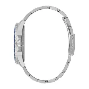 Guess Men’s Quartz Silver Stainless Steel Blue Dial 44mm Watch GW0220G1