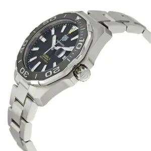 Tag Heuer Aquaracer Men’s Automatic Swiss Made Silver Stainless Steel Black Dial 43mm Watch WAY201A.BA0927