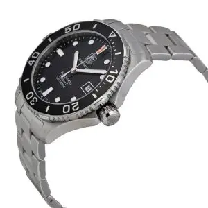 Tag Heuer Aquaracer Men’s Automatic Swiss Made Silver Stainless Steel Black Dial 41mm Watch WAN2110.BA0822