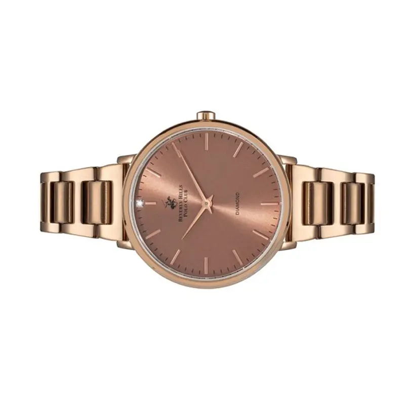 Beverly Hills Polo Club Women’s Quartz Rose Gold Stainless Steel Copper Dial 35mm Watch BP3097C.440