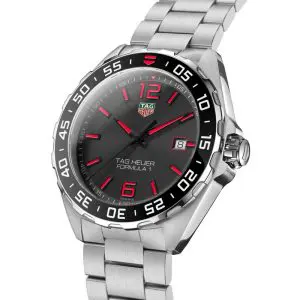 Tag Heuer Formula 1 Men’s Quartz Swiss Made Silver Stainless Steel Dark Grey Dial 43mm Watch WAZ1018.BA0842