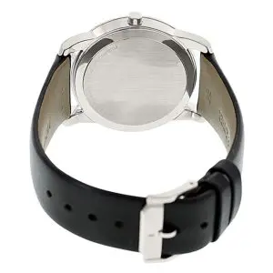 Movado Men’s Swiss Made Quartz Black Leather Strap Blue Dial 40mm Watch 606610