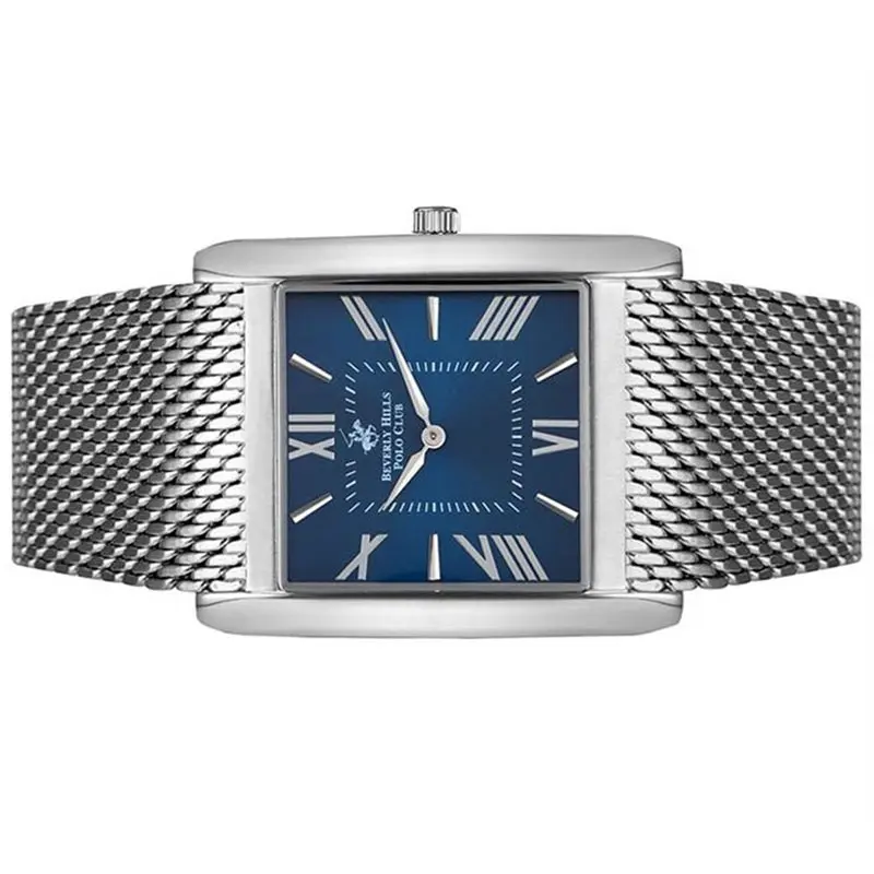 Beverly Hills Polo Club Men’s Quartz Silver Stainless Steel Blue Dial 36mm Watch BP3036X.390