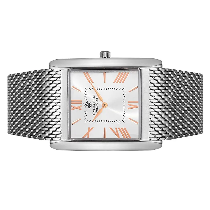Beverly Hills Polo Club Men’s Quartz Silver Stainless Steel Silver Dial 36mm Watch BP3036X.330