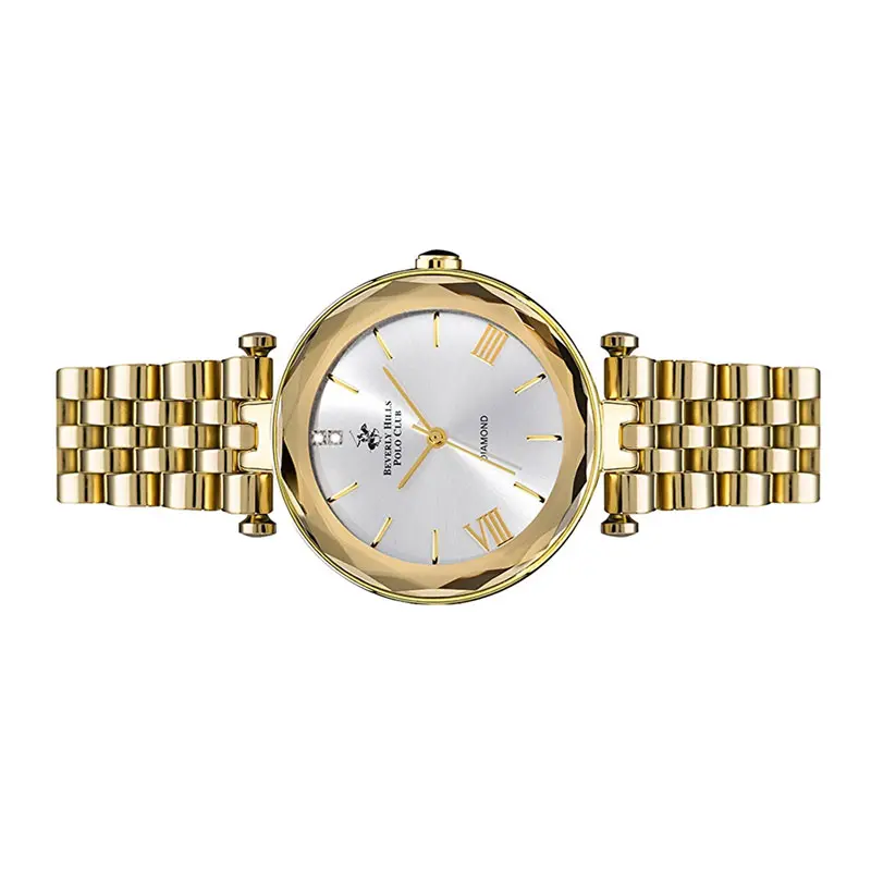 Beverly Hills Polo Club Women’s Quartz Gold Stainless Steel Grey Dial 34mm Watch BP3106X.130