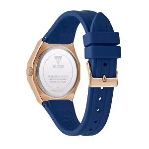 Guess Women’s Quartz Blue Silicone Strap Mother Of Pearl Dial 36mm Watch GW0872L3