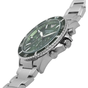 Alternative view of Emporio Armani Men’s Quartz Silver Stainless Steel Green Dial 43mm Watch AR11500 (Without Tag)