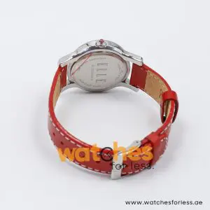 Elle Women’s Quartz Red Leather Strap Red Dial 38mm Watch EL20030S01N