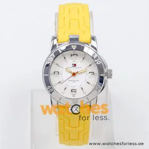 Tommy Hilfiger Women’s Quartz Yellow Silicone Strap Off-White Dial 32mm 1780737